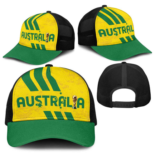 Soccer 2026 Australia Baseball Net Cap Socceroos Go Glory