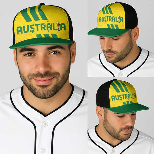 Soccer 2026 Australia Baseball Net Cap Socceroos Go Glory