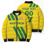 Custom Soccer 2026 Australia Bomber Puffer Jacket Socceroos Go Glory