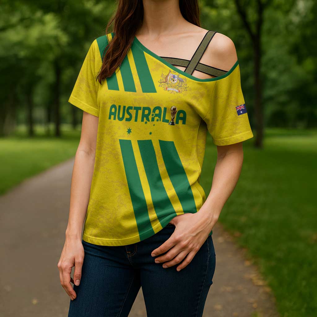 Custom Soccer 2026 Australia Cross Shoulder Shirt Socceroos Go Glory