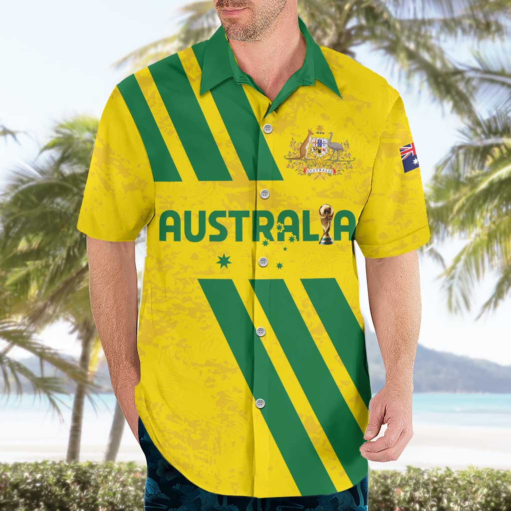 Custom Soccer 2026 Australia Hawaiian Shirt Socceroos Go Glory