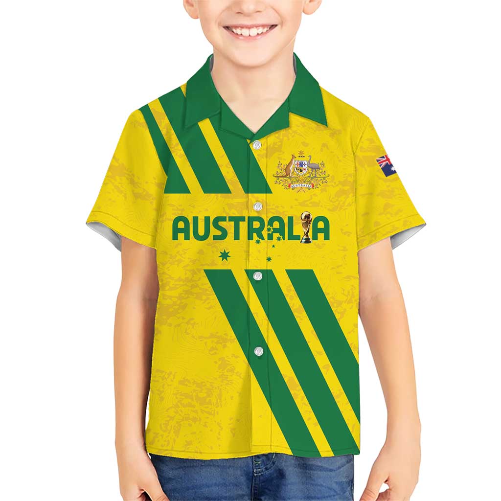 Custom Soccer 2026 Australia Hawaiian Shirt Socceroos Go Glory