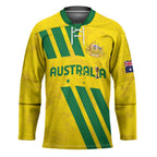 Custom Soccer 2026 Australia Hockey Jersey Socceroos Go Glory