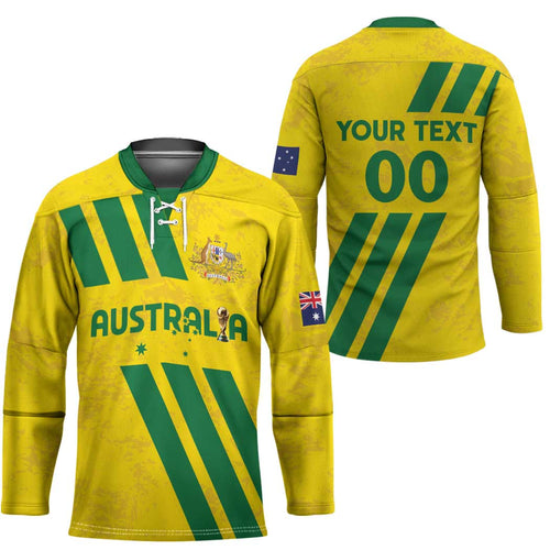 Custom Soccer 2026 Australia Hockey Jersey Socceroos Go Glory