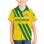 Custom Soccer 2026 Australia Kid Hawaiian Shirt Socceroos Go Glory