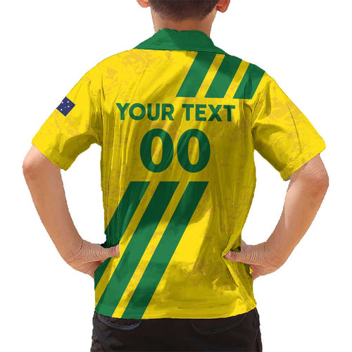 Custom Soccer 2026 Australia Kid Hawaiian Shirt Socceroos Go Glory