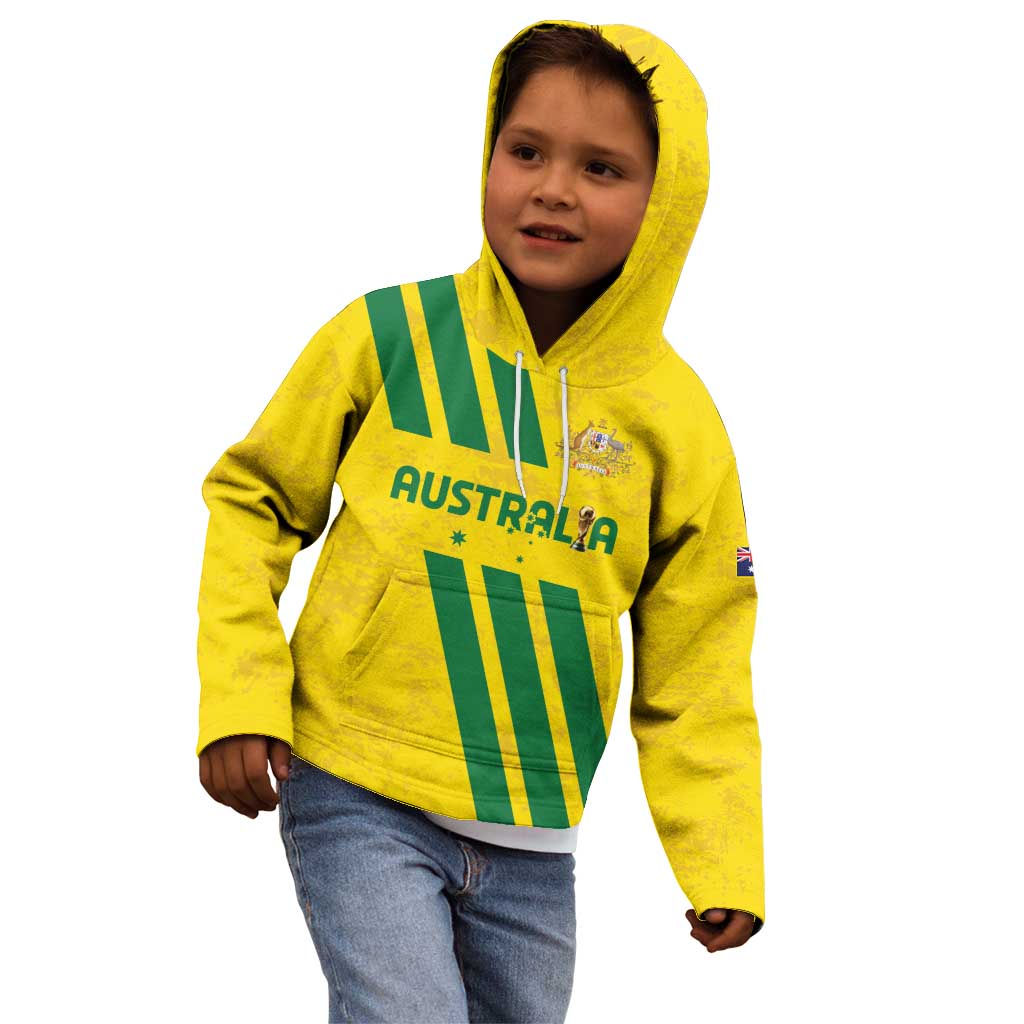 Custom Soccer 2026 Australia Kid Hoodie Socceroos Go Glory