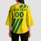 Custom Soccer 2026 Australia Kimono Sleeve Blouse Socceroos Go Glory