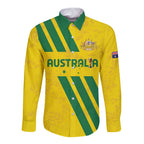 Custom Soccer 2026 Australia Long Sleeve Button Shirt Socceroos Go Glory