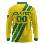 Custom Soccer 2026 Australia Long Sleeve Polo Shirt Socceroos Go Glory