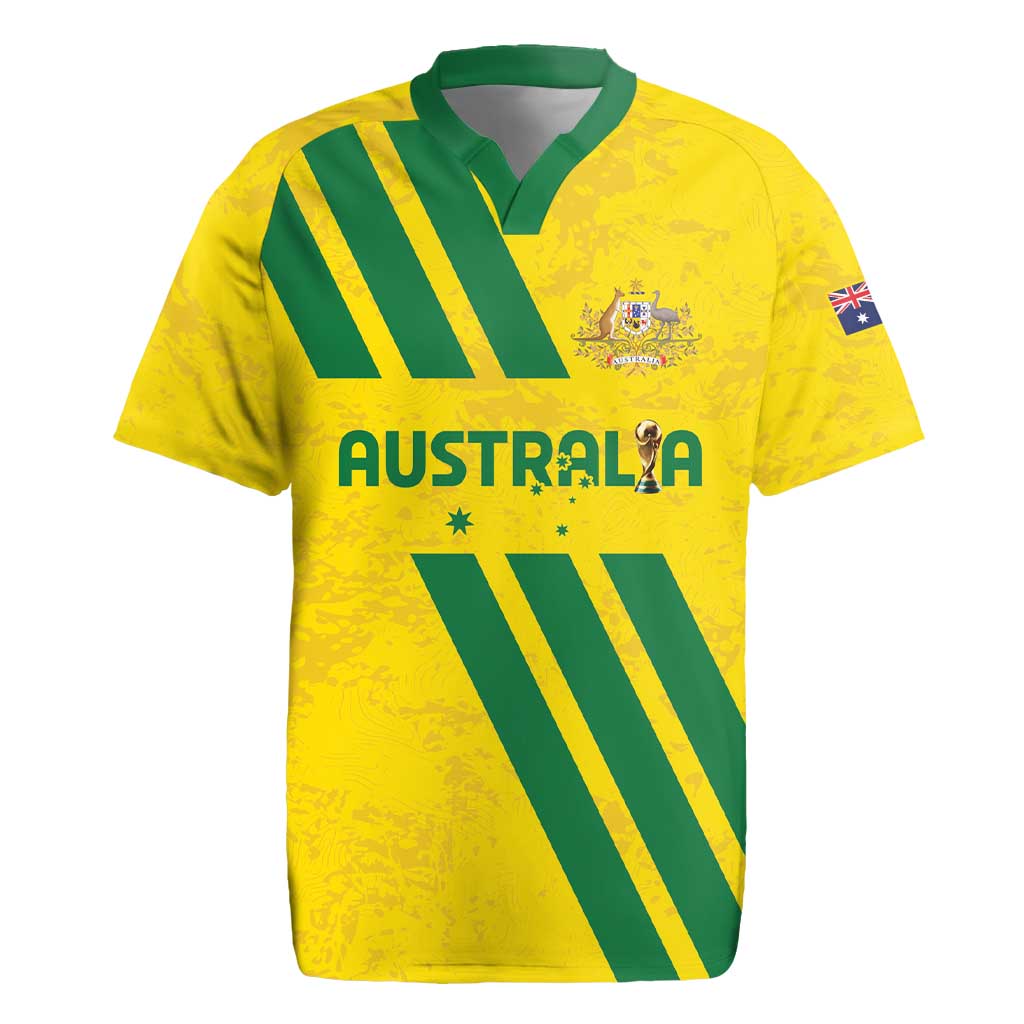Custom Soccer 2026 Australia Rugby Jersey Socceroos Go Glory