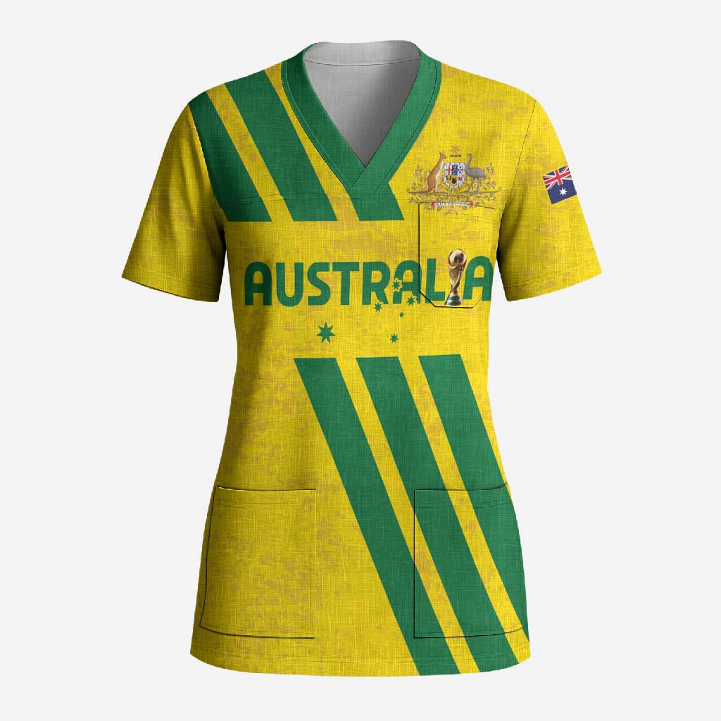 Custom Soccer 2026 Australia Scrub Top Socceroos Go Glory
