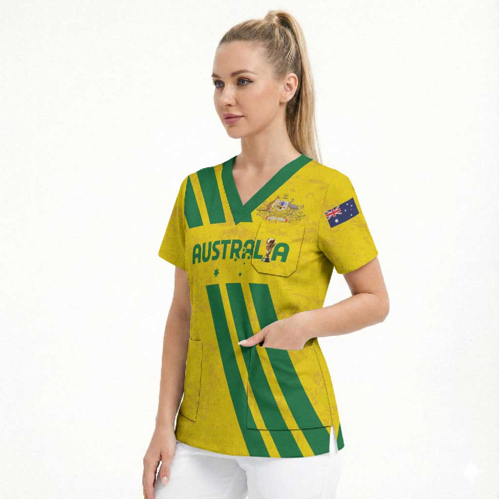 Custom Soccer 2026 Australia Scrub Top Socceroos Go Glory