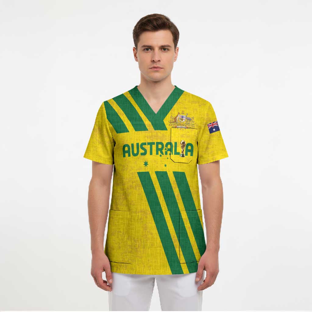 Custom Soccer 2026 Australia Scrub Top Socceroos Go Glory