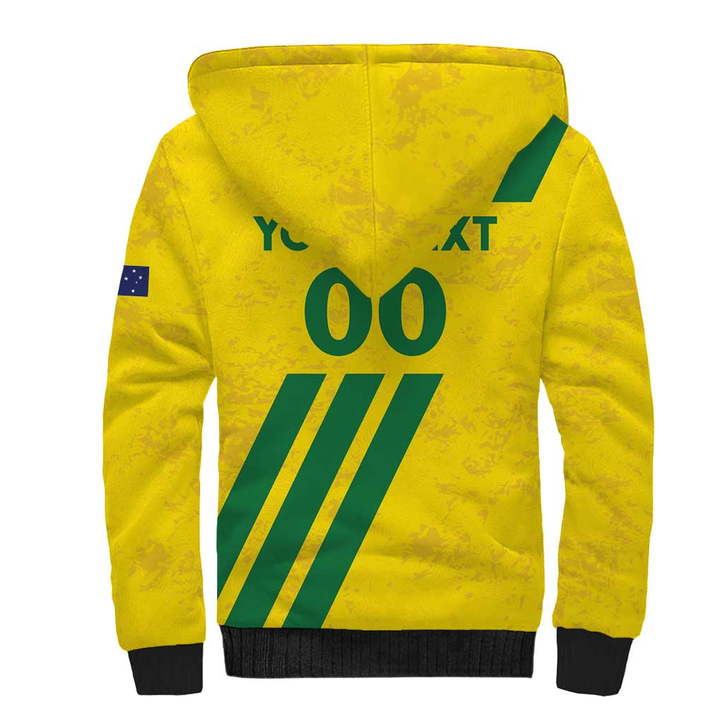 Custom Soccer 2026 Australia Sherpa Hoodie Socceroos Go Glory