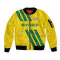 Custom Soccer 2026 Australia Sleeve Zip Bomber Jacket Socceroos Go Glory
