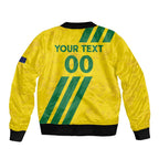 Custom Soccer 2026 Australia Sleeve Zip Bomber Jacket Socceroos Go Glory