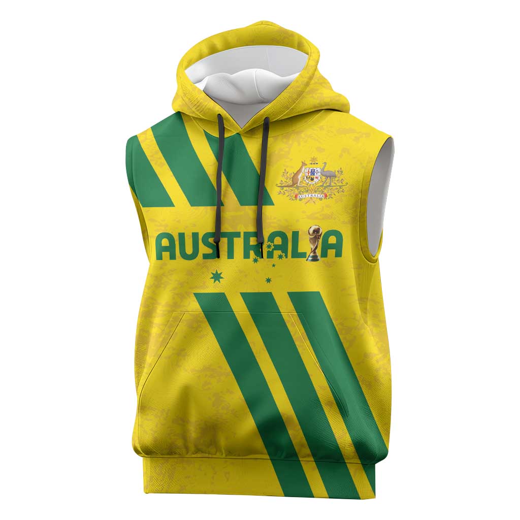 Custom Soccer 2026 Australia Sleeveless Hoodie Socceroos Go Glory