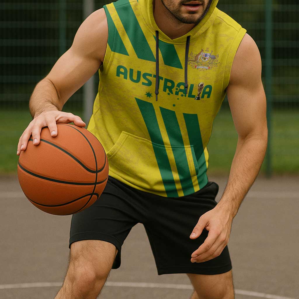 Custom Soccer 2026 Australia Sleeveless Hoodie Socceroos Go Glory