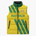 Custom Soccer 2026 Australia Sleeveless Puffer Jacket Socceroos Go Glory