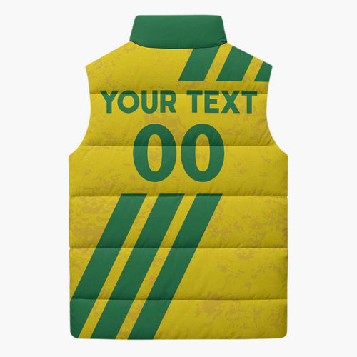 Custom Soccer 2026 Australia Sleeveless Puffer Jacket Socceroos Go Glory