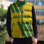 Custom Soccer 2026 Australia Sleeveless Puffer Jacket Socceroos Go Glory