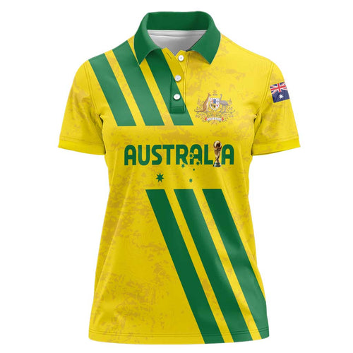 Custom Soccer 2026 Australia Women Polo Shirt Socceroos Go Glory