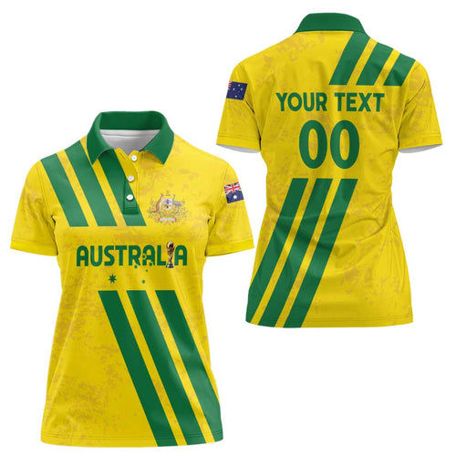 Custom Soccer 2026 Australia Women Polo Shirt Socceroos Go Glory