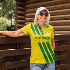 Custom Soccer 2026 Australia Women Polo Shirt Socceroos Go Glory