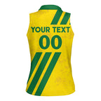 Custom Soccer 2026 Australia Women Sleeveless Polo Shirt Socceroos Go Glory