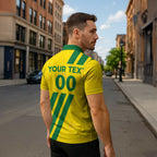 Custom Soccer 2026 Australia Zipper Polo Shirt Socceroos Go Glory