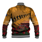 ANZAC Day 2024 Baseball Jacket Silver Fern With A Trumpet Soldier