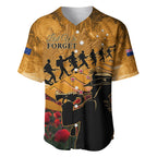 ANZAC Day 2024 Baseball Jersey Silver Fern With A Trumpet Soldier