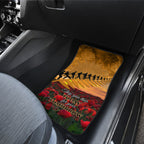 ANZAC Day 2024 Car Mats Silver Fern With A Trumpet Soldier