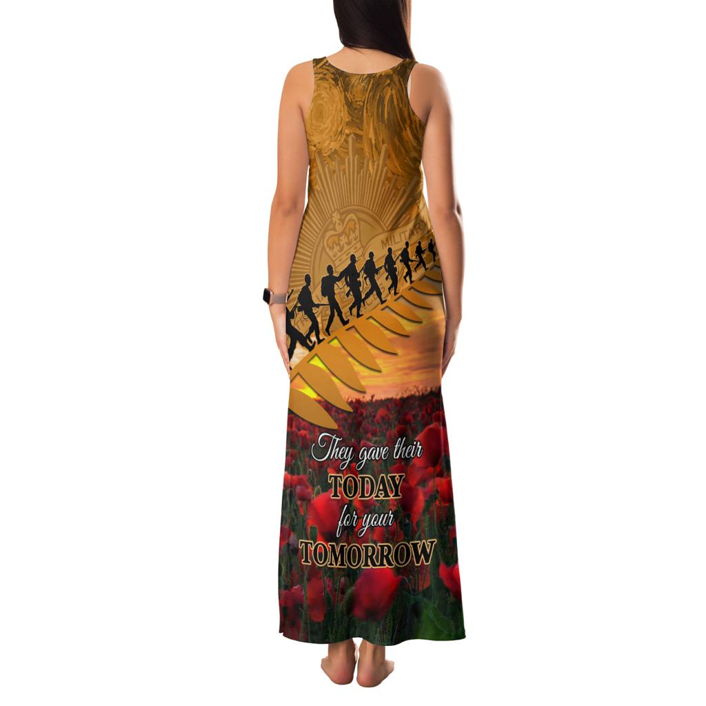 ANZAC Day 2024 Family Matching Tank Maxi Dress and Hawaiian Shirt Silver Fern With A Trumpet Soldier