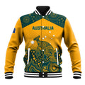 Custom Australia Rugby Baseball Jacket Wallabies Aboriginal Pattern