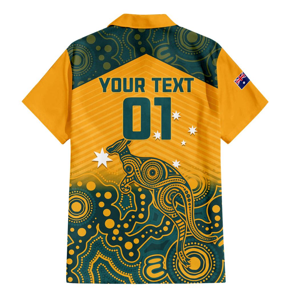 Custom Australia Rugby Family Matching Mermaid Dress and Hawaiian Shirt Wallabies Aboriginal Pattern