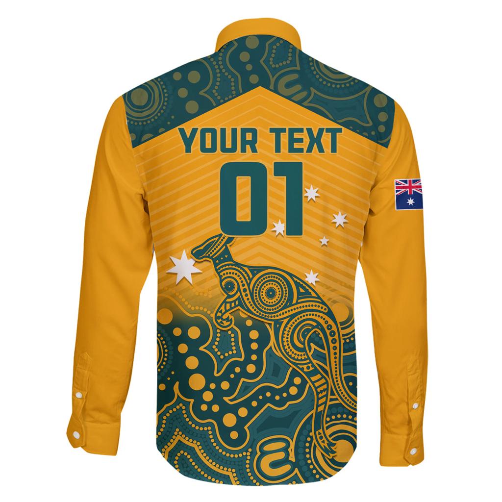 Custom Australia Rugby Family Matching Off Shoulder Maxi Dress and Hawaiian Shirt Wallabies Aboriginal Pattern