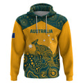 Custom Australia Rugby Hoodie Wallabies Aboriginal Pattern