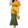 Custom Australia Rugby Mermaid Dress Wallabies Aboriginal Pattern