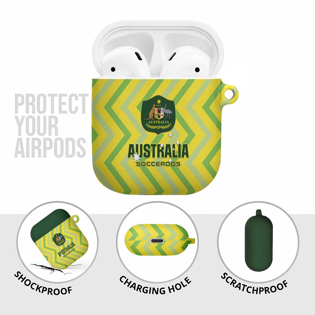 Australia Socceroos 2025 AirPods Case Forever Golden - Aussie Hoodie