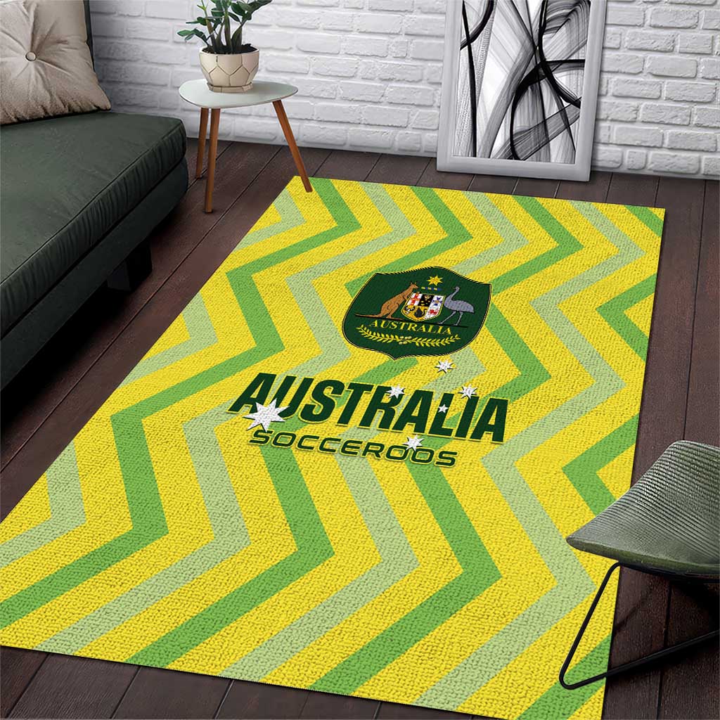 Australia Socceroos 2025 Area Rug Forever Golden - Aussie Hoodie