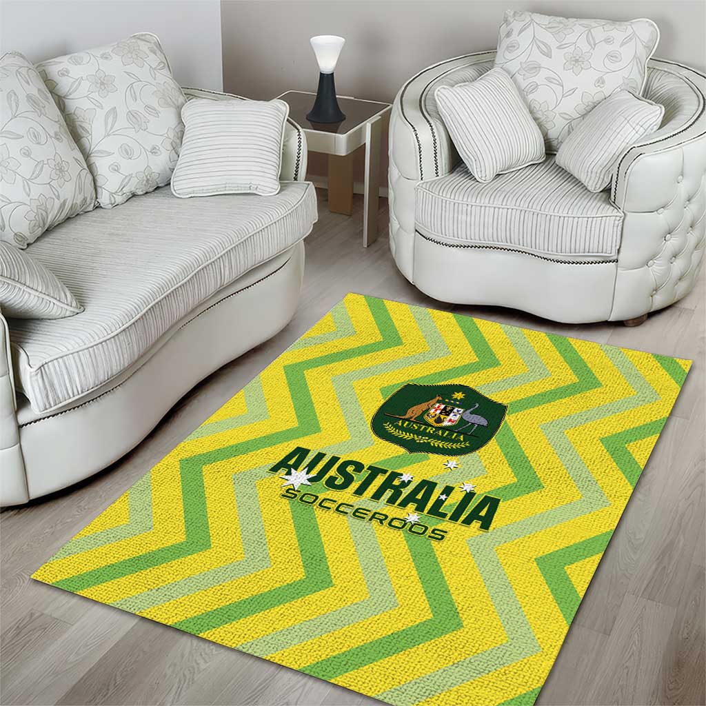 Australia Socceroos 2025 Area Rug Forever Golden - Aussie Hoodie