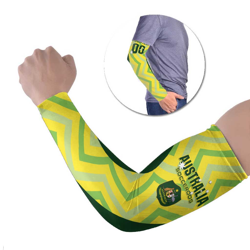 Custom Australia Socceroos 2025 Arm Sleeves Forever Golden - Aussie Hoodie