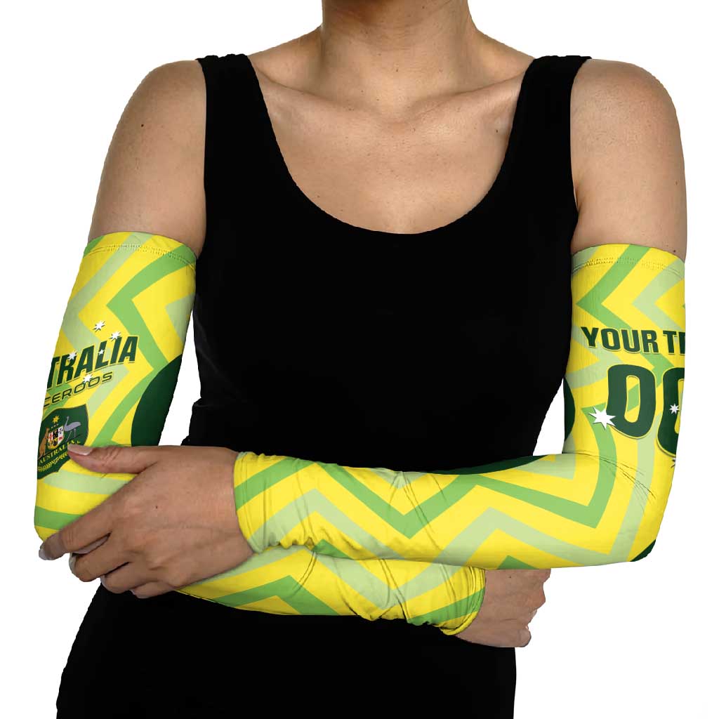 Custom Australia Socceroos 2025 Arm Sleeves Forever Golden - Aussie Hoodie