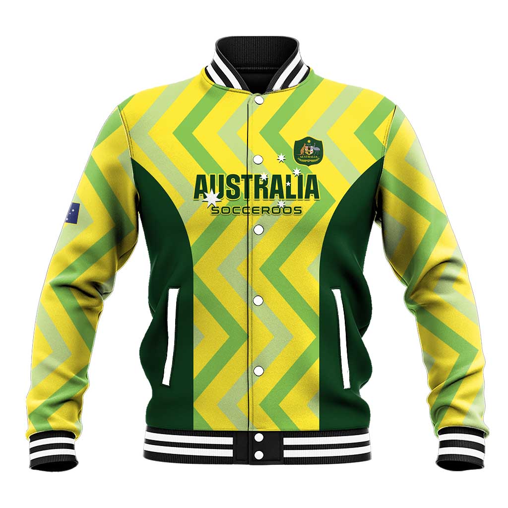 Custom Australia Socceroos 2025 Baseball Jacket Forever Golden - Aussie Hoodie