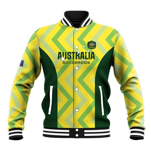 Custom Australia Socceroos 2025 Baseball Jacket Forever Golden - Aussie Hoodie