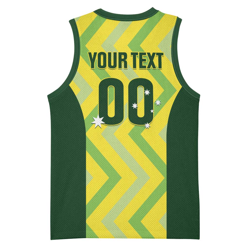 Custom Australia Socceroos 2025 Basketball Jersey Forever Golden - Aussie Hoodie