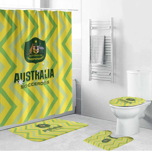 Australia Socceroos 2025 Bathroom Set Forever Golden - Aussie Hoodie