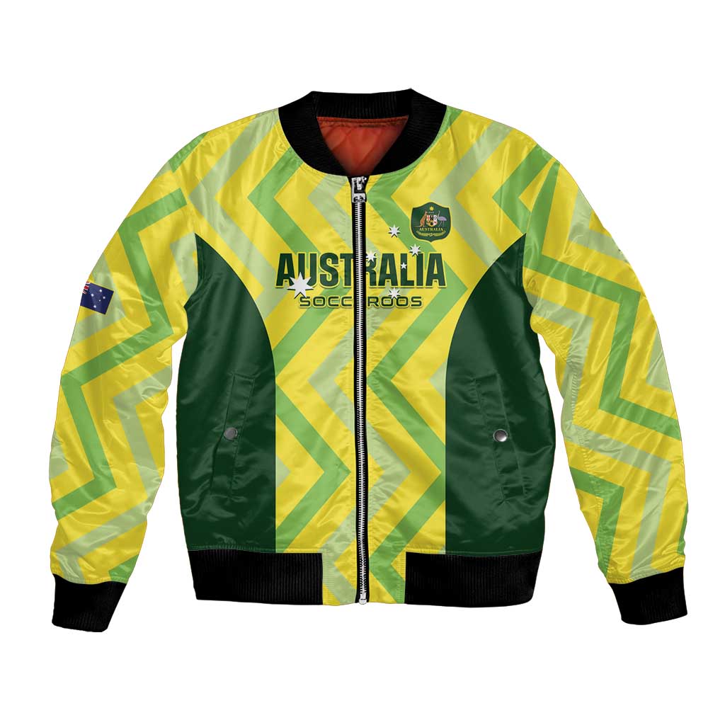Custom Australia Socceroos 2025 Bomber Jacket Forever Golden - Aussie Hoodie